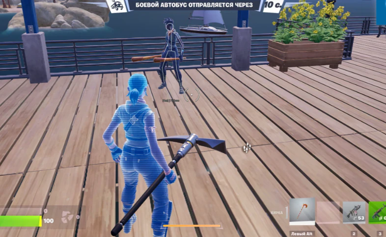 Fortnite loot and chest ESP with enemy boxes and distance trackers on the map